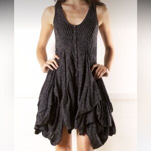 Cuno Luz Black Asymmetrical Avante Garde Dress Witchy Whimsigoth Grunge Punk XS